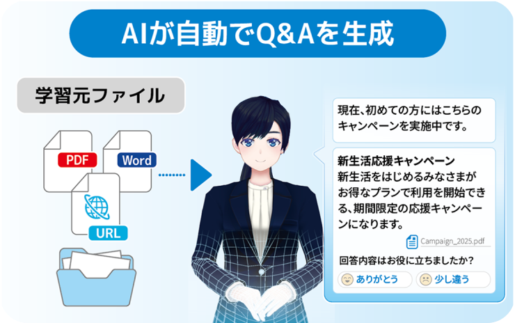 RAG機能でファイルから自動回答