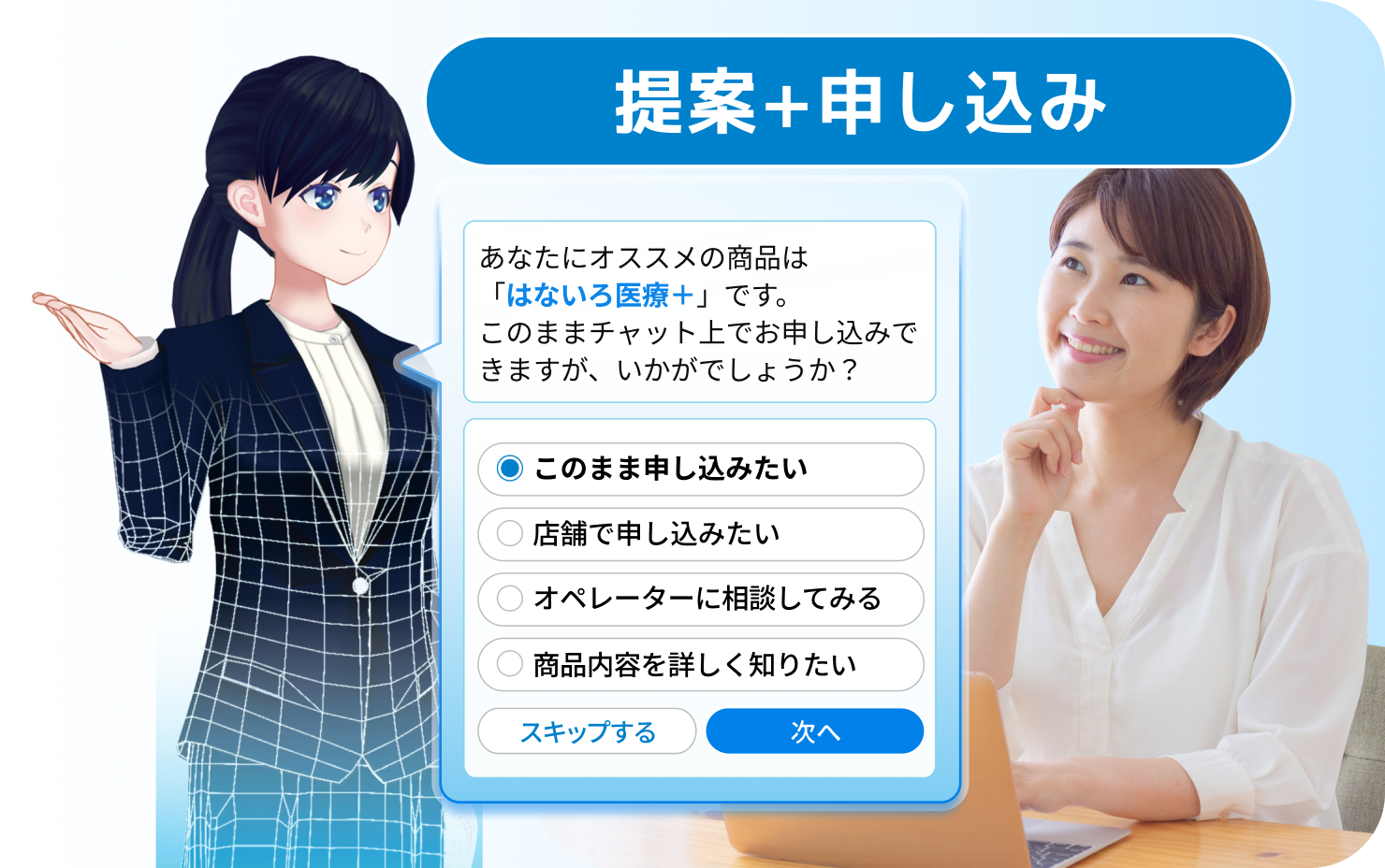 要望やお悩みをヒアリングしてAIが提案