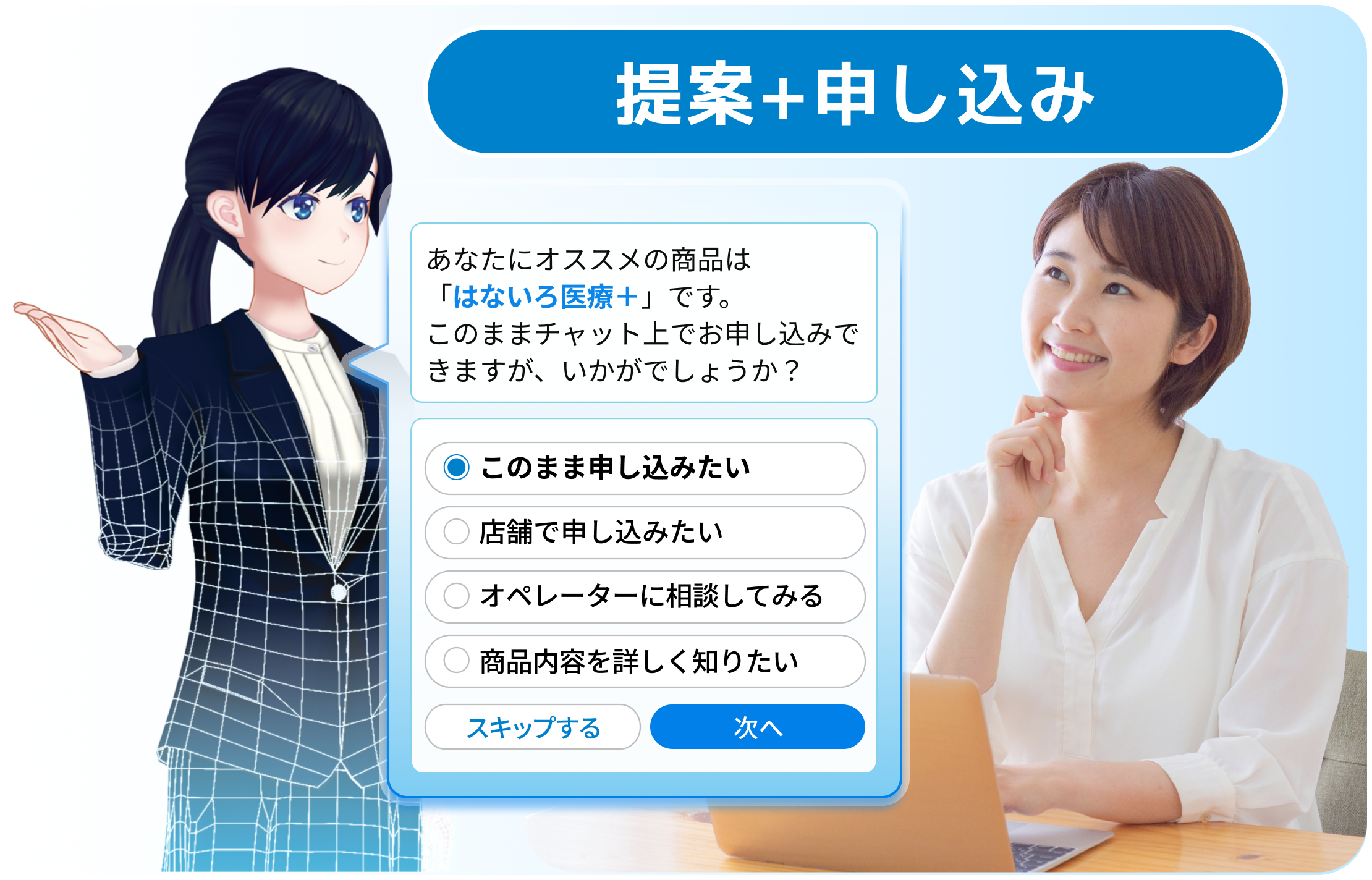 要望やお悩みをヒアリングしてAIが提案