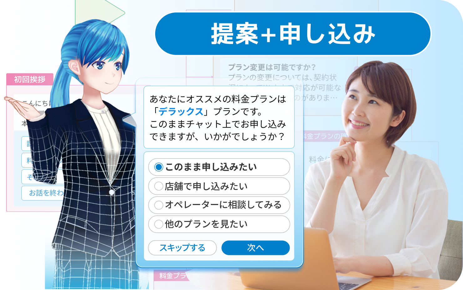 要望をヒアリングしてAIが提案