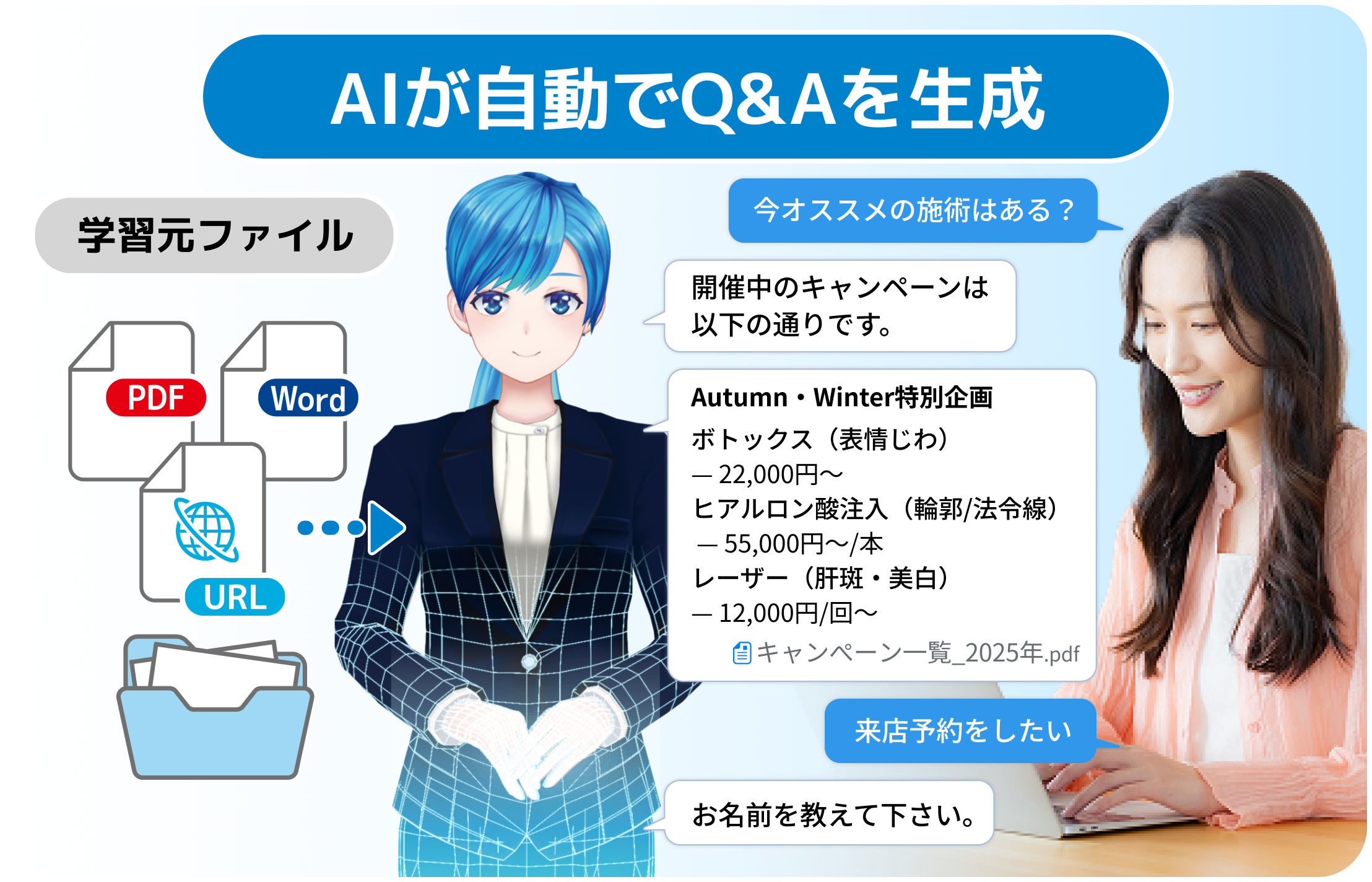 RAG機能でファイルから自動回答